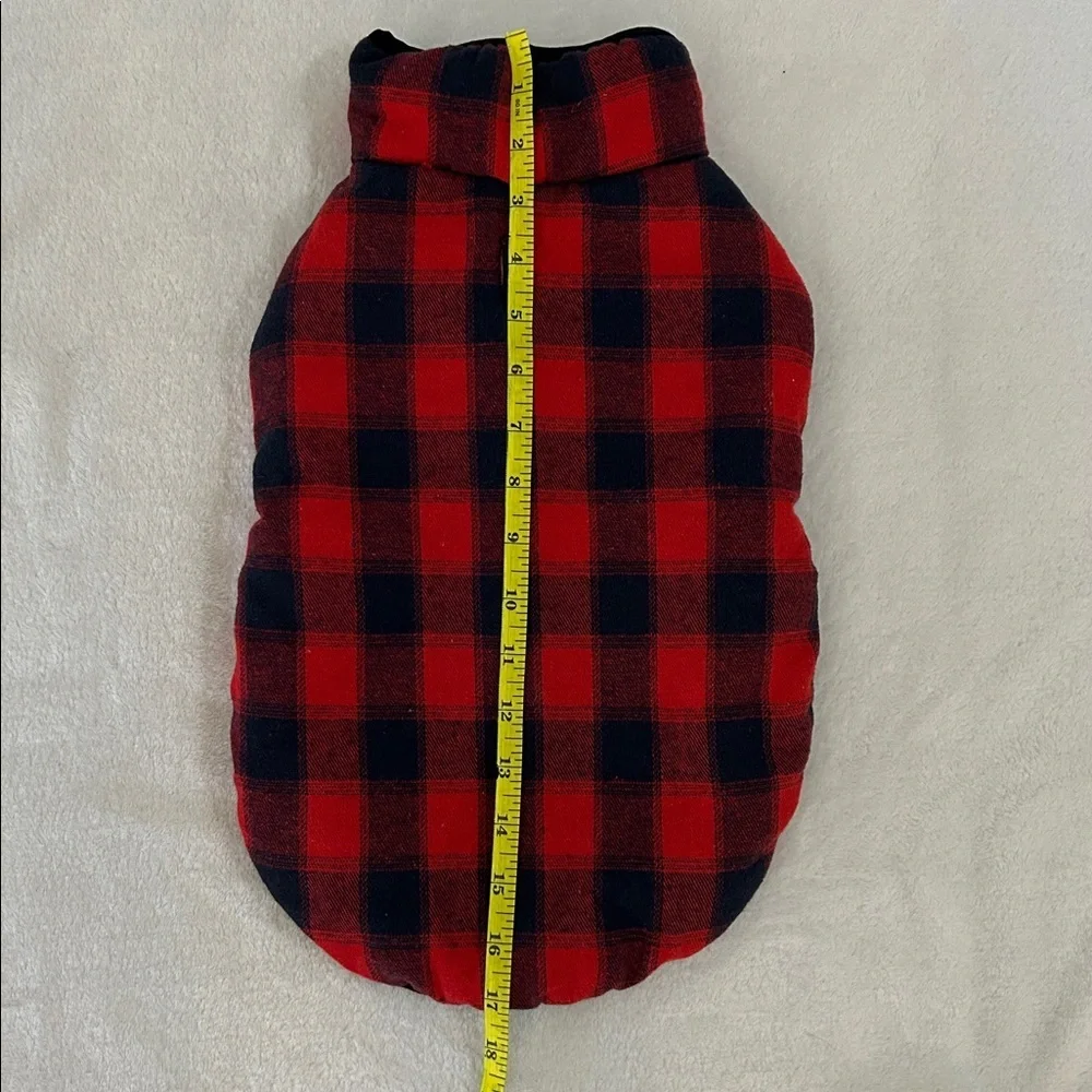 Red and Black Plaid Dog Jacket